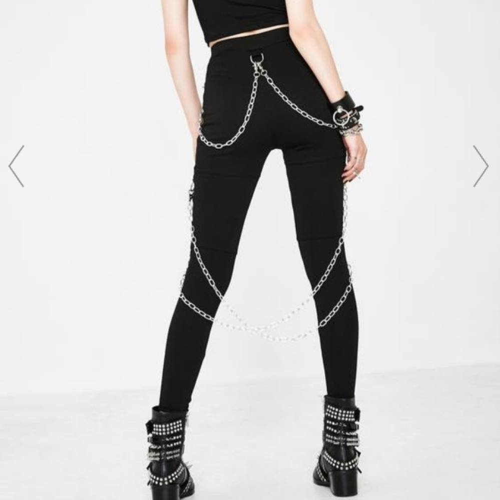 Dollskill Current Mood Tragic Irony Chained Leggings